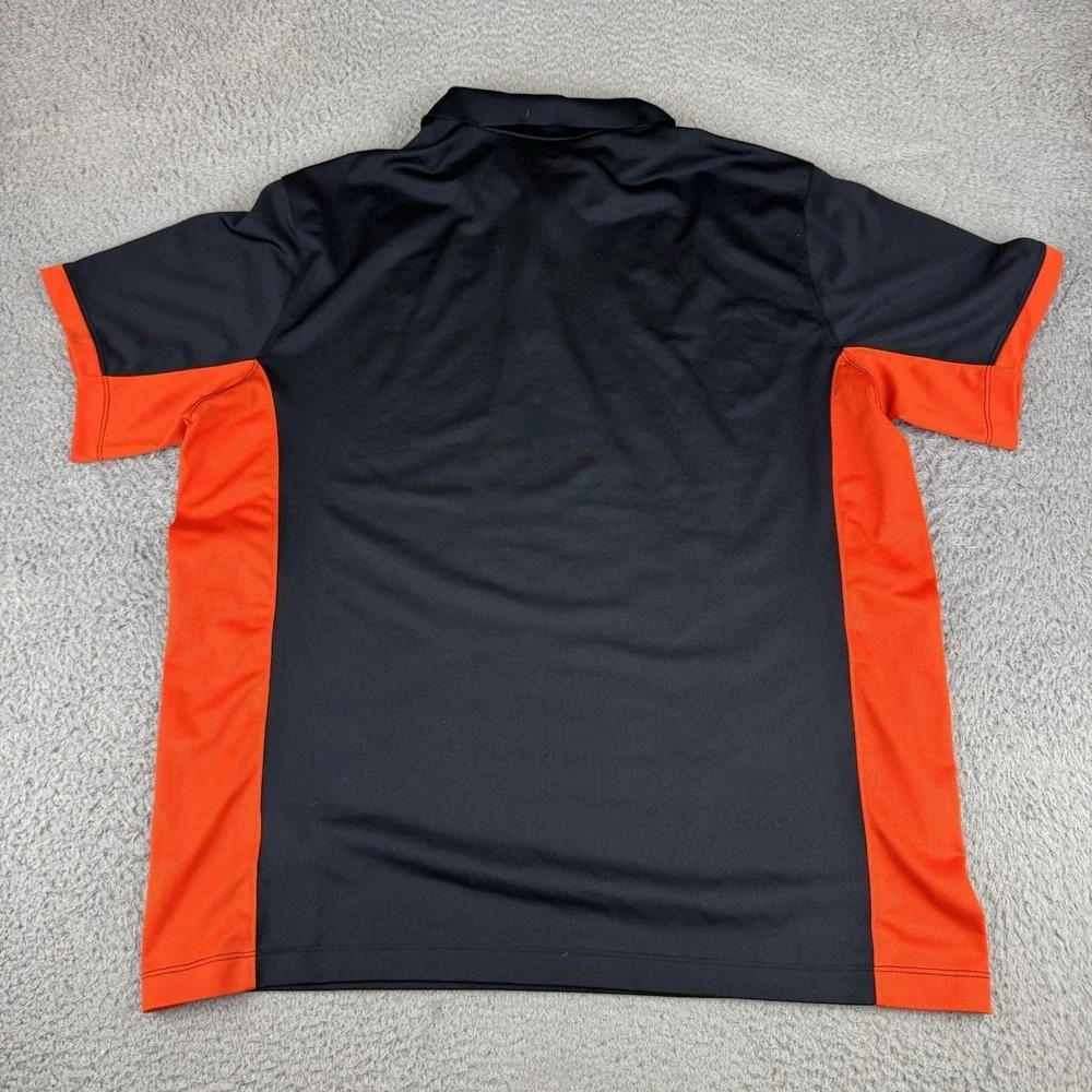 Oregon State Beavers Men's Polo Shirt Black Orange Dri Fit Men's Size Xl Golf
